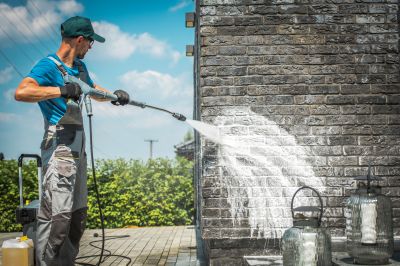Brick Home Power Washing